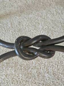 lot 15 image: Modern Contemporary Knotted Steel End Table