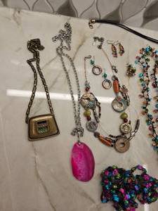 lot 14 image: Bohemian & Colorful Costume Jewelry Group