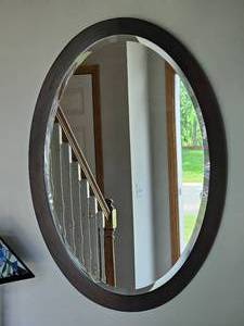 lot 19 image: Crate & Barrel Mission Oval Mirror