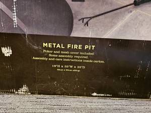 lot 48 image: 35 Inch Steel Dish Fire Pit