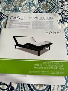 lot 3 image: Stylish Modern Tacked King Size Bed Set - Ease Powered Lift Base
