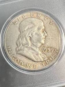 1959 US FRANKLIN HALF DOLLAR IN CASE