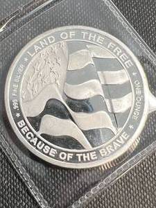 1 TROY OZ .999 FINE SILVER NAVY ROUND