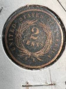1865 US 2 CENT PIECE