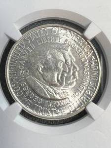 1952 US WASHINGTON CARVER HALF DOLLAR NGC MS63