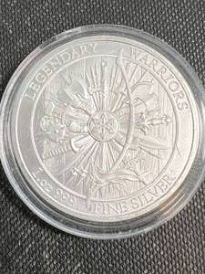 1 TROY OZ .999 FINE SILVER LEGENDARY WARRIORS ROUND IN AIRTITE