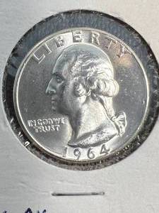 1964 US WASHINGTON QUARTER BU