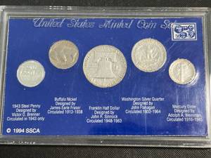 AMERICAN OBSOLETE 5 COIN COLLECTION