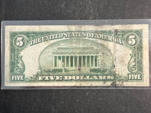 1934A US BLUE SEAL $5 SILVER CERTIFICATE