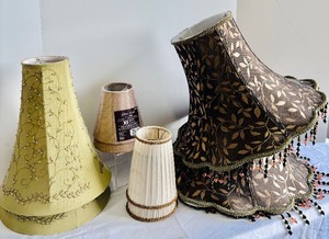 lot 24 image: Four Pair of Lovely Lamp Shades in Varied Shapes and Colors