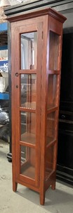 lot 53 image: Narrow Decorative Wood Display Cabinet
