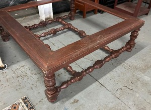 lot 63 image: Wood Framed Large Coffee Table Base