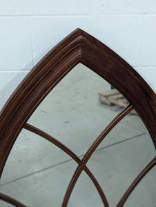 lot 7 image: Large Wood Arch Wall Mirror