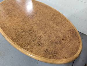 lot 43 image: Vintage Birds Eye Maple Dining Table