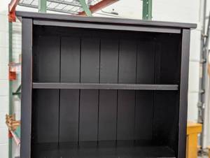 lot 50 image: Black Wood Bookshelf