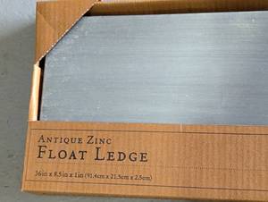 lot 76 image: New Aluminum Floating Wall Shelf
