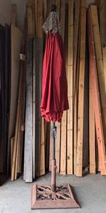 lot 101 image: 7ft Patio Umbrella and Stand