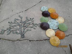 lot 20 image: (2) Decorative metal wall decor pie...