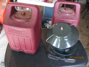 lot 52 image: (2) Coleman Propane Camping Lantern...