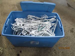 lot 93 image: Large covered tote full of assorted...