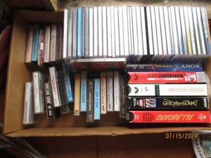lot 169 image: Flat of assorted CDs and tape cass...