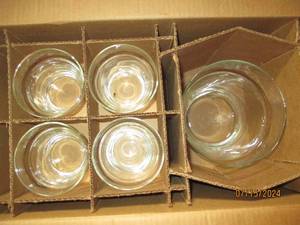 lot 203 image: Libbey 9pc Crystal party pots set...