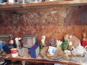lot 125 image: Vintage dolls, Fine China plates wi...
