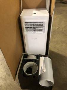 lot 3 image: Vissani 5,000 BTU 115-Volt Portable Air Conditioner for 150 sq. ft. Rooms with Dehumidifier and Remote in White Customer Returns See Pictures