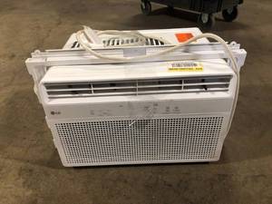 lot 12 image: LG 6,000 BTU 115-Volt Window Air Conditioner Cools 250 sq. ft with Remote in White    Customer Returns See Pictures