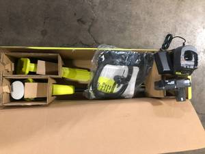 lot 15 image: RYOBI ONE 18V 13 in. Cordless Battery String Trimmer with 2.0 Ah Battery and Charger    Customer Returns See Pictures