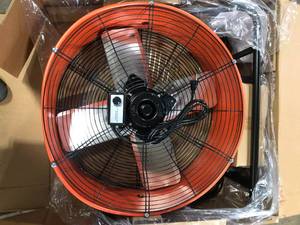 lot 27 image: Commercial Electric 24 in. 2-Speed Heavy Duty Tilt Drum Fan  Customer Returns See Pictures