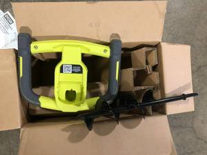 lot 30 image: RYOBI ONE 18V Cordless Earth Auger with 3 in. Bit (Tool Only) Customer Returns See Pictures