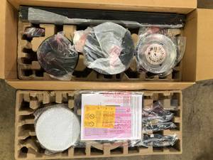 lot 35 image: Home Decorators Collection Celene II 62 in. IndoorOutdoor Matte Black DC Motor Ceiling Fan with Adjustable White Integrated LED w Remote Included Customer Returns See Pictures