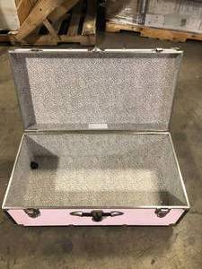 lot 36 image: Seward Trunk Seward Explorer 30 in. Trunk with Wheels & Lock, Blush Customer Returns See Pictures