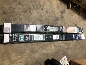 lot 46 image: Lot of Hampton Bay 6.5 ft. x 10 ft. Aluminum Market Tilt Patio Umbrella in Riverbed Customer Returns See Pictures
