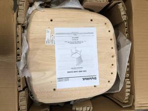 lot 14 image: StyleWell Windsor Unfinished Natural Pine Wood Dining Chairs (Set of 2)    Customer Returns See Pictures