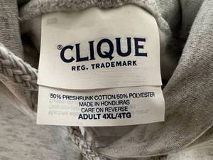 2 Ash Gray Zip Up Sweatshirts - 4XL