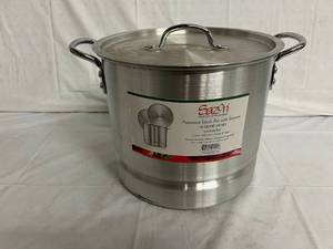 Sazon 16 Quart Aluminum Stock Pot with Steamer
