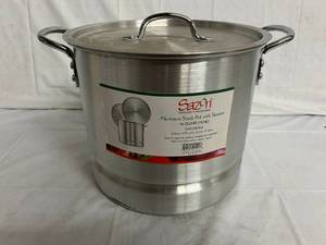 Sazon 16 Quart Aluminum Stock Pot with Steamer
