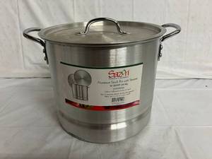 Sazon 16 Quart Aluminum Stock Pot with Steamer