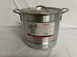 Sazon 16 Quart Aluminum Stock Pot with Steamer