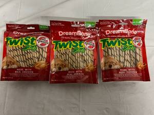 3 x 50ct Bags of DreamBone Twist Sticks