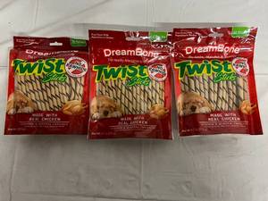 3 x 50ct Bags of DreamBone Twist Sticks