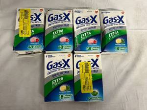 6 Packs of Gas-X Extra Strength Chewable Tablets