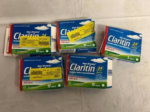 5 x 10 Packs of Claritin Antihistamines