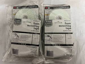 2 x 6ct Packs of Scotch Double Sided Foam Mounting Tape