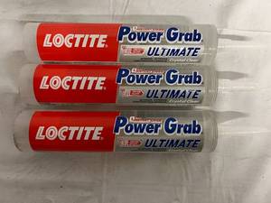 3 Tubes of Loctite Power Grab Ultimate Construction Adhesive