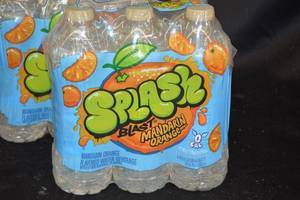 Splash Blast Mandarin Orange Flavored Water Beverage (4 Packs, 6 Bottles Each)