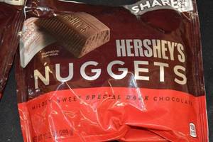 Lot of 3 Bags of Hersheys Nuggets Special Dark Chocolate with Almonds