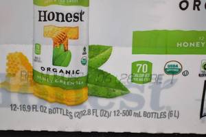 Pack of 12 Honest Organic Honey Green Tea 16.9 fl oz Bottles